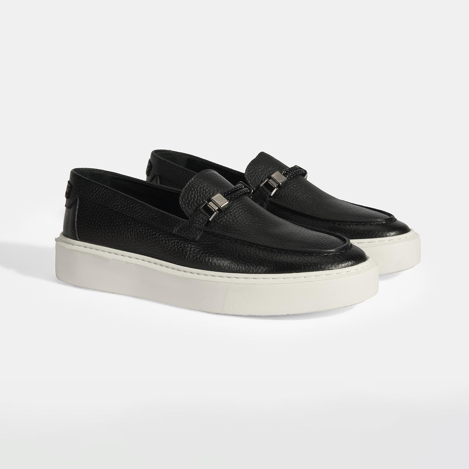 Liverty Siyah Erkek Deri Tokalı Loafer 2010053934003