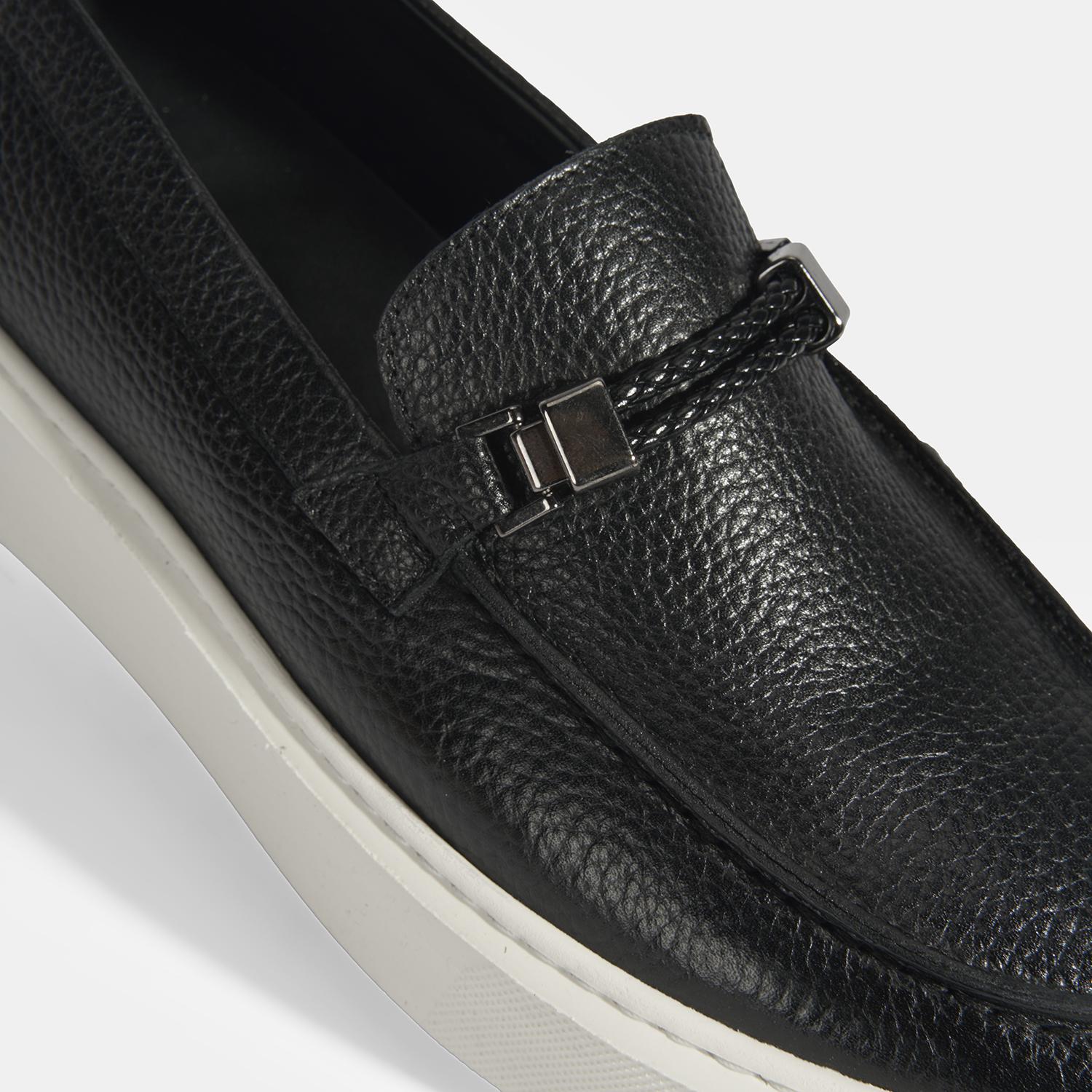 Liverty Siyah Erkek Deri Tokalı Loafer 2010053934003