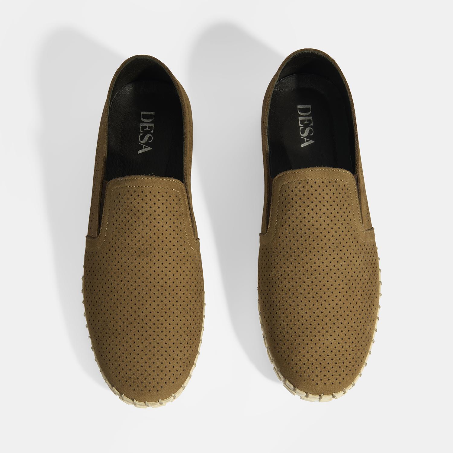 Dislina Kahve Erkek Deri Slip-On Günlük Ayakkabı 2010054267013