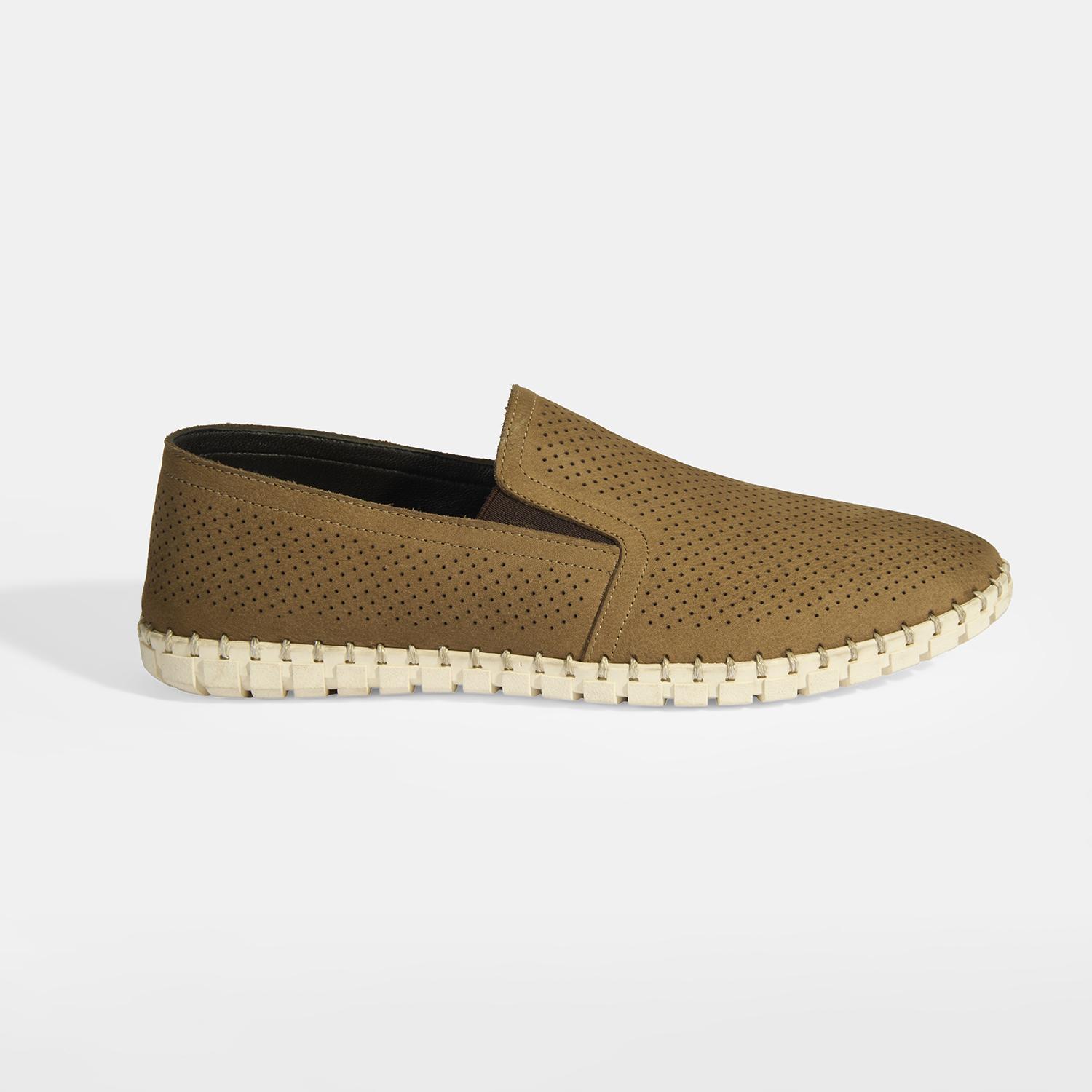 Dislina Kahve Erkek Deri Slip-On Günlük Ayakkabı 2010054267013