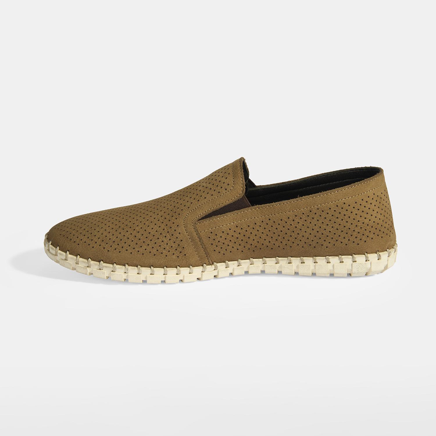 Dislina Kahve Erkek Deri Slip-On Günlük Ayakkabı 2010054267013