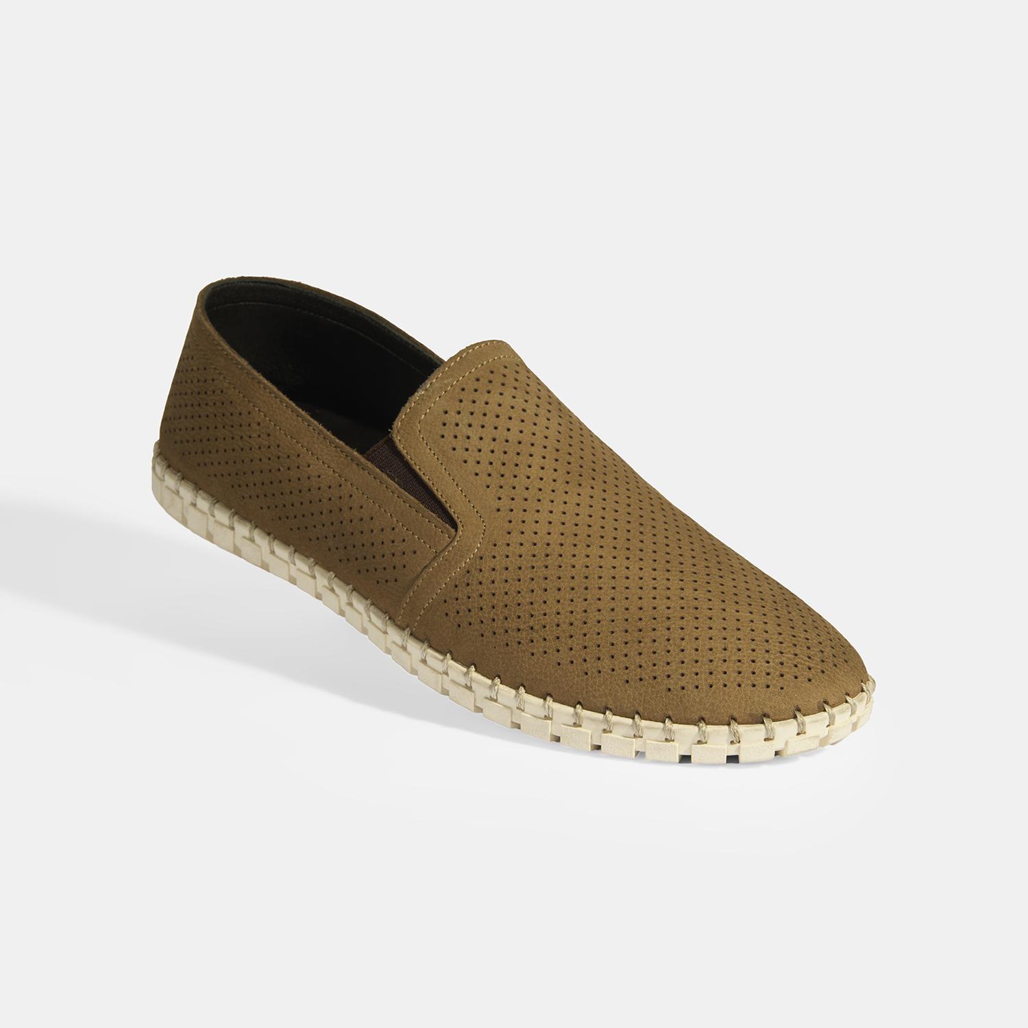 Dislina Kahve Erkek Deri Slip-On Günlük Ayakkabı 2010054267013