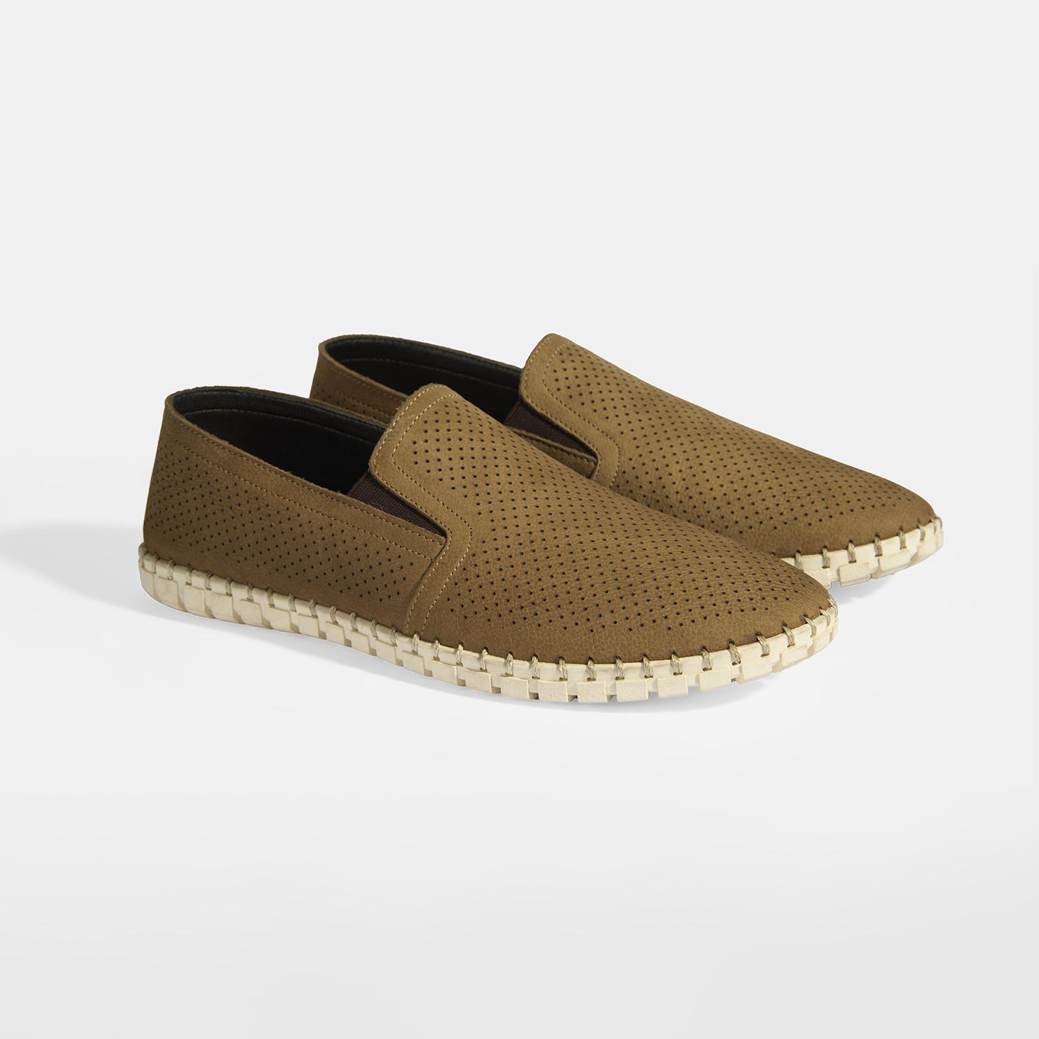 Dislina Kahve Erkek Deri Slip-On Günlük Ayakkabı 2010054267013