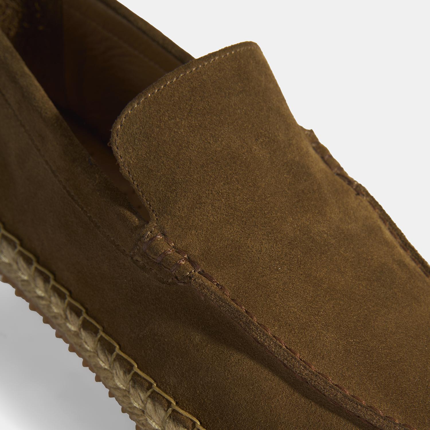 Erkek Taba Slip-On Süet Espadril 2010054318015