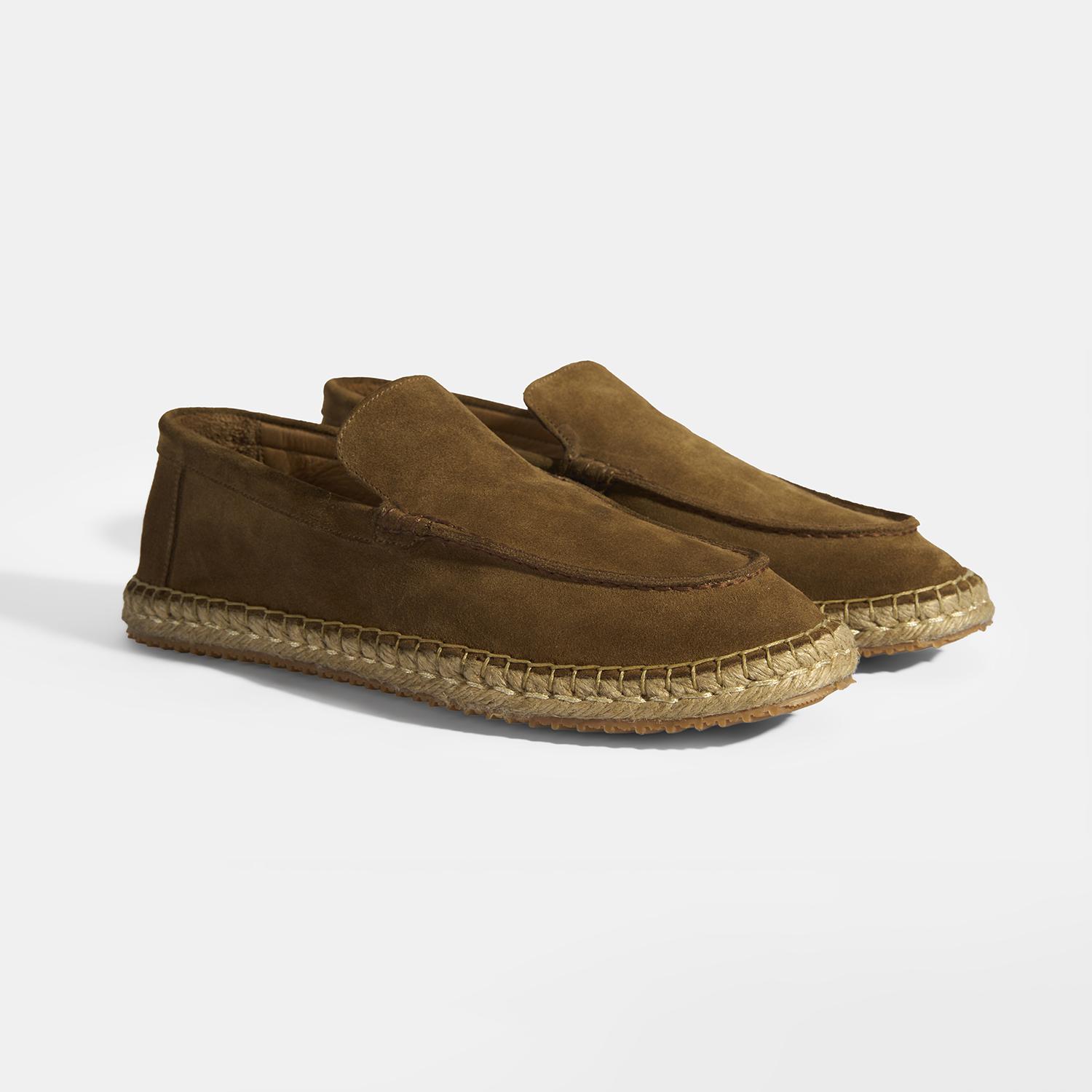 Erkek Taba Slip-On Süet Espadril 2010054318015