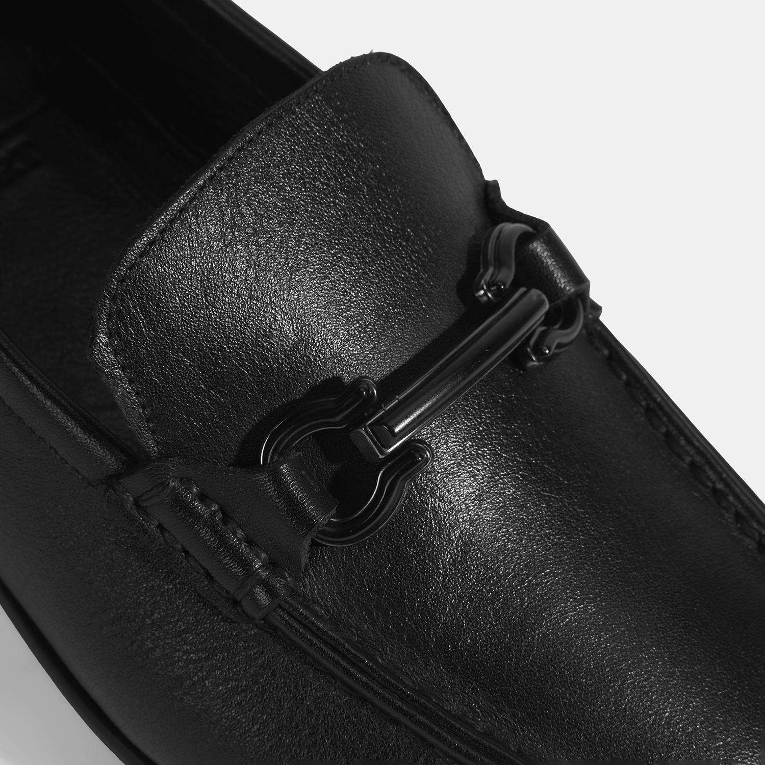 Erkek Siyah Slip-On Deri Loafer 2010054320003