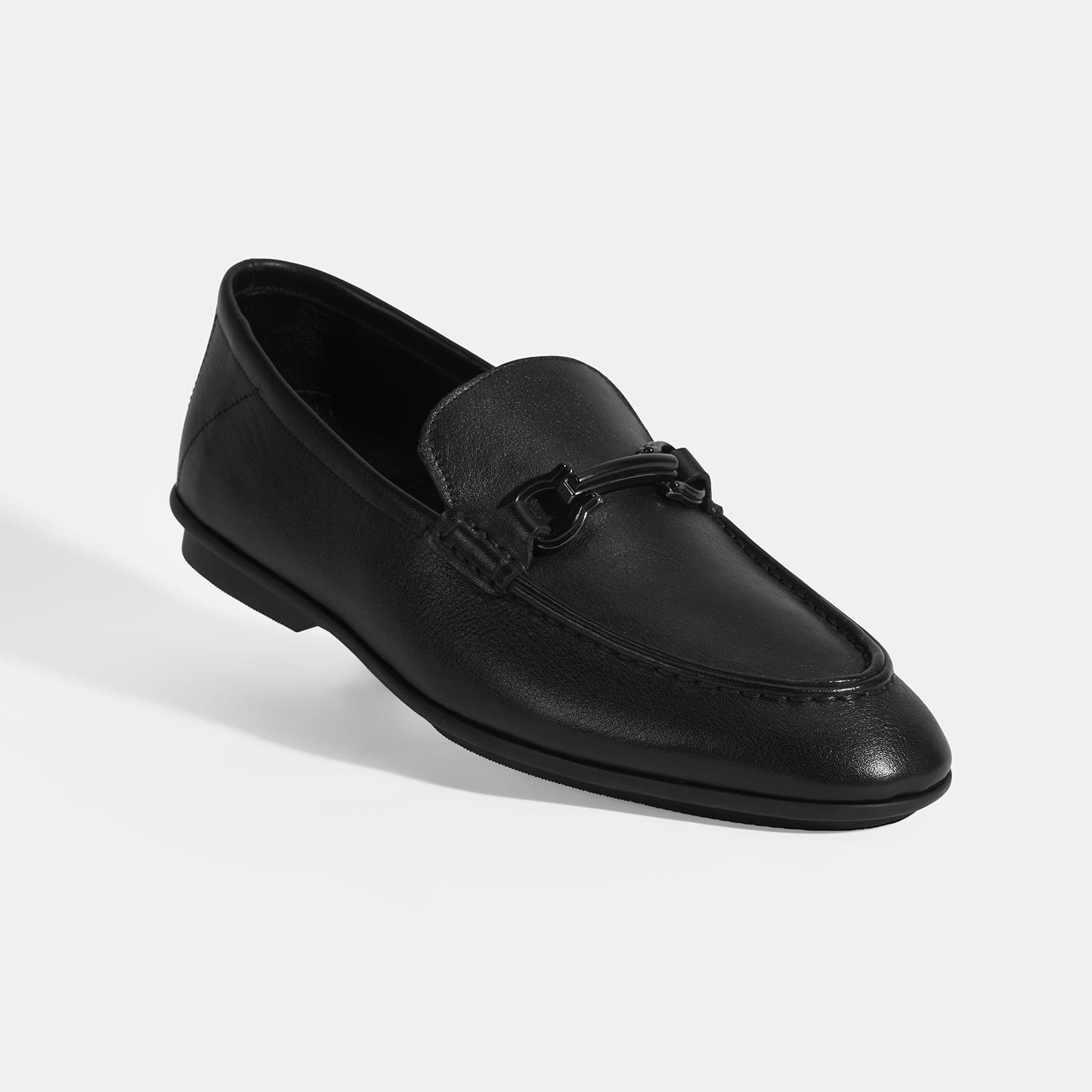 Erkek Siyah Slip-On Deri Loafer 2010054320003