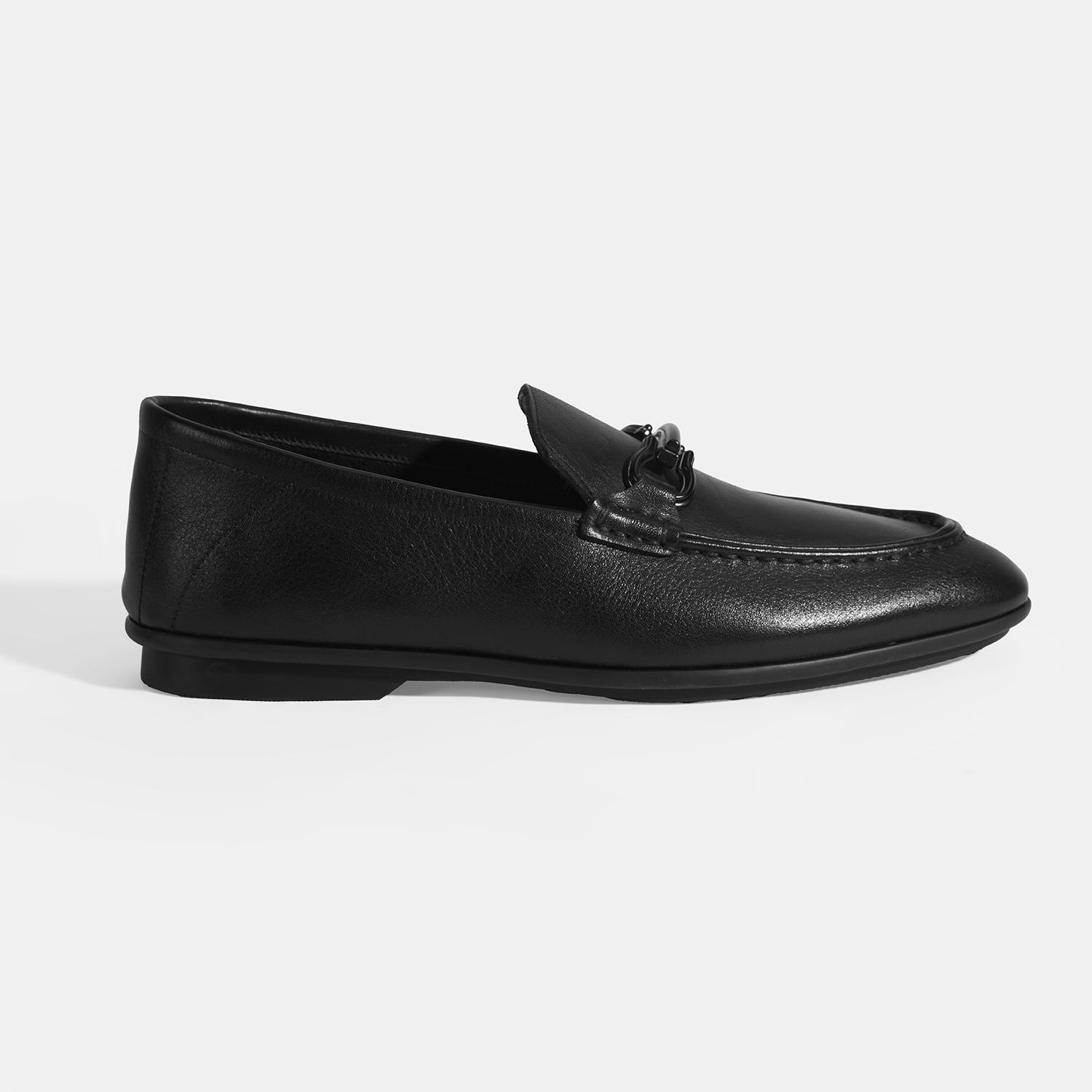 Erkek Siyah Slip-On Deri Loafer 2010054320003