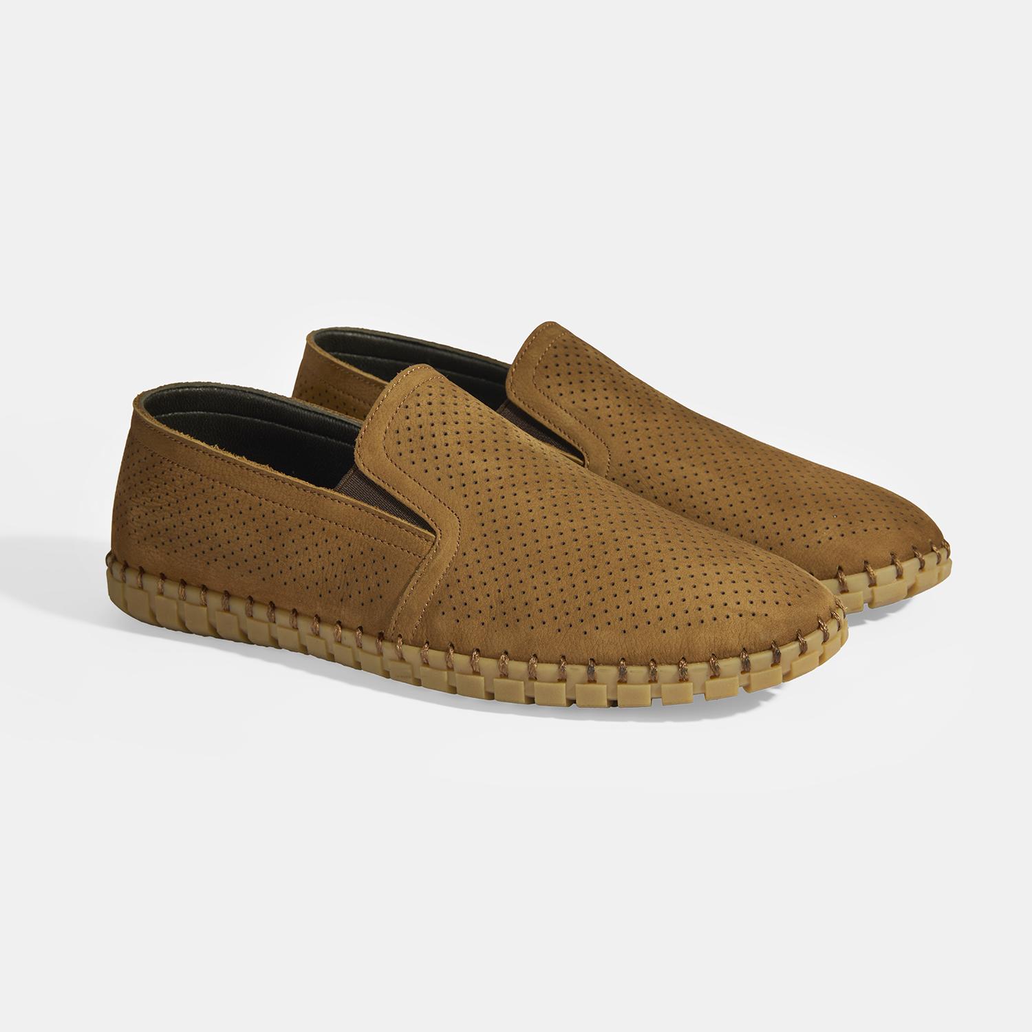 Dislina Taba Erkek Deri Slip-On Günlük Ayakkabı 2010054267008