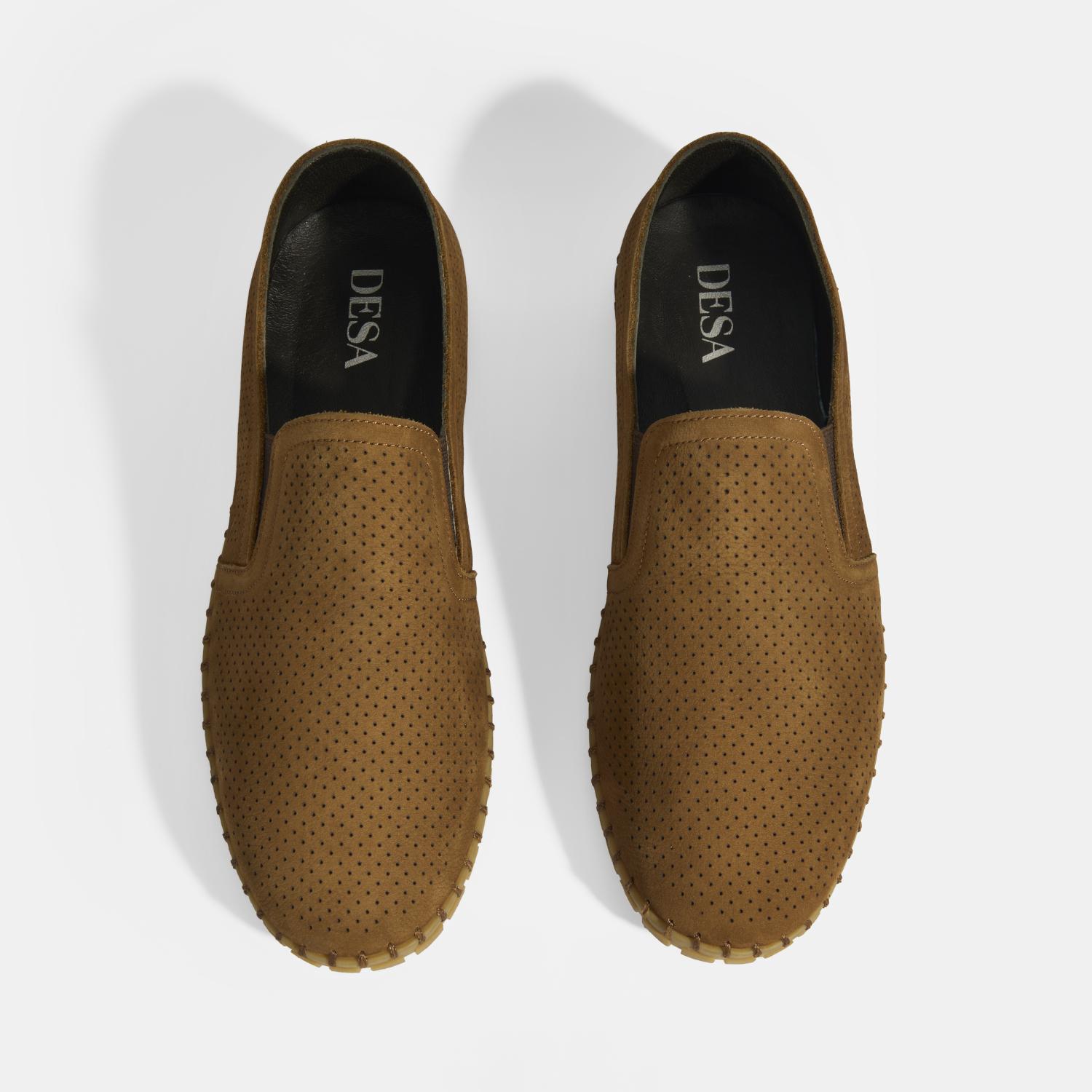 Dislina Taba Erkek Deri Slip-On Günlük Ayakkabı 2010054267008