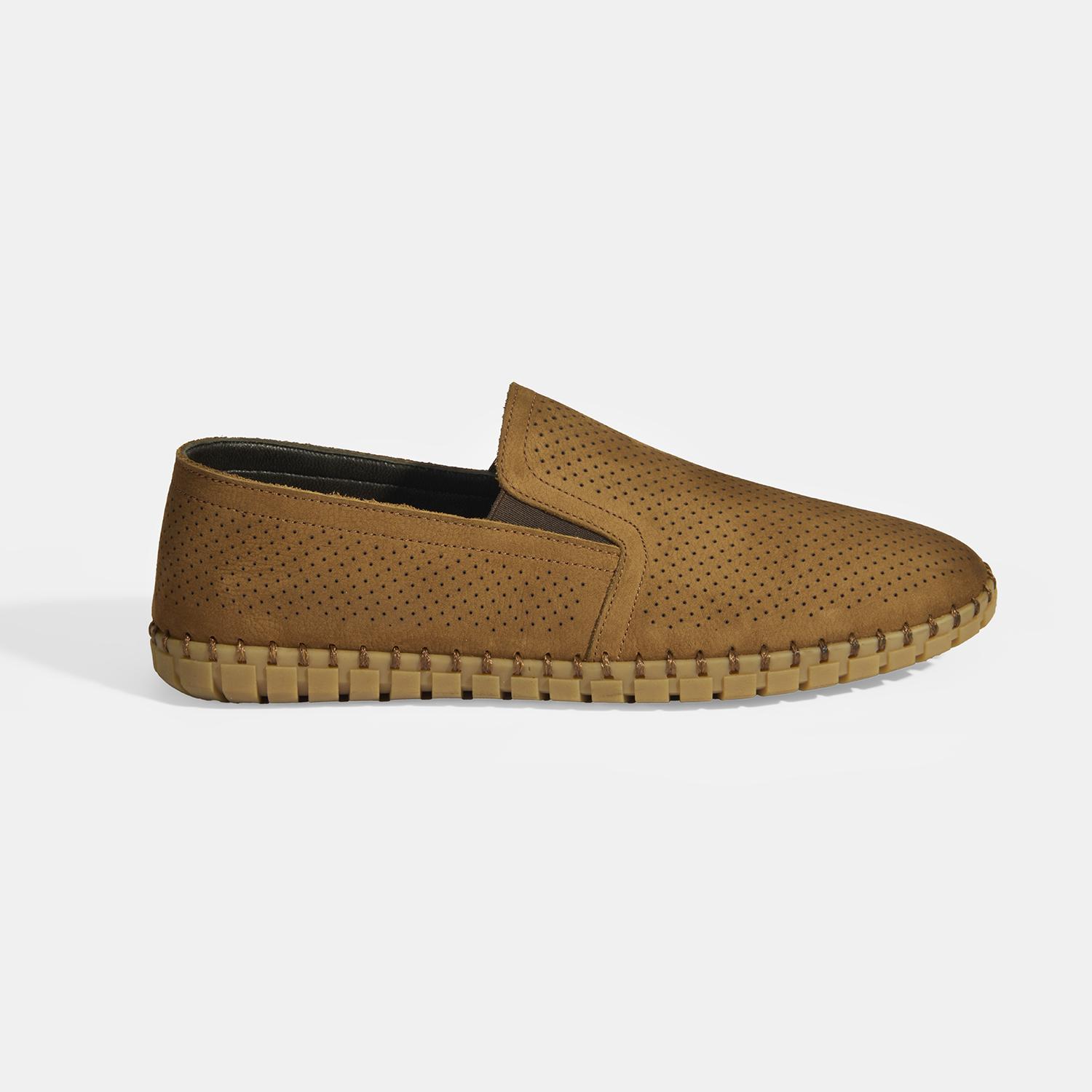 Dislina Taba Erkek Deri Slip-On Günlük Ayakkabı 2010054267008