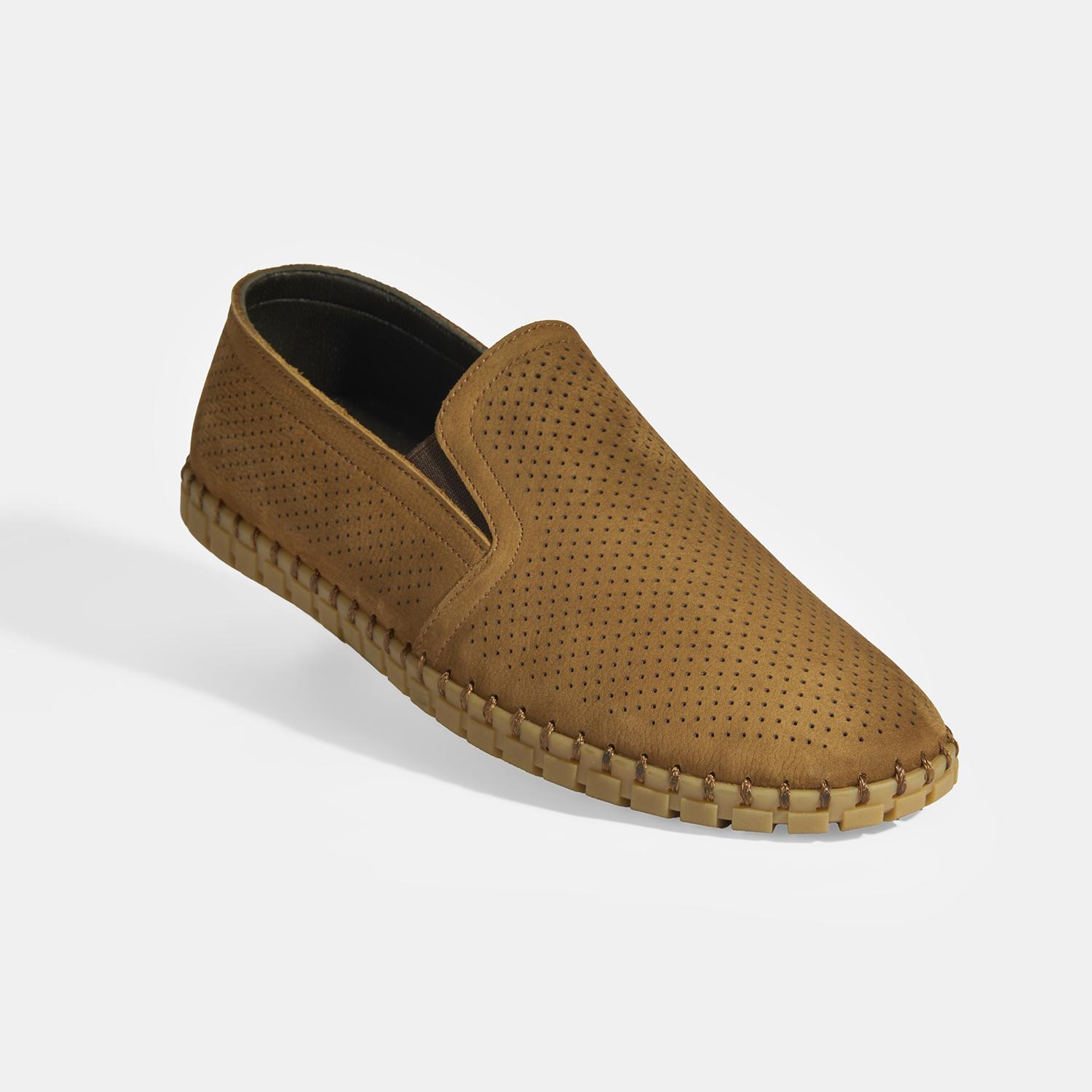 Dislina Taba Erkek Deri Slip-On Günlük Ayakkabı 2010054267008