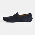 Erkek Lacivert Slip-On Süet Loafer 2010054488015