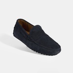 Erkek Lacivert Slip-On Süet Loafer 2010054488015
