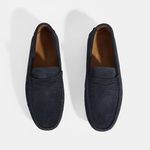 Erkek Lacivert Slip-On Süet Loafer 2010054488015