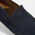 Erkek Lacivert Slip-On Süet Loafer 2010054488015