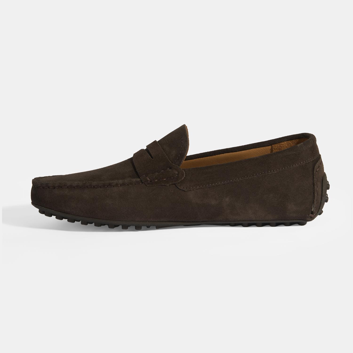 Erkek Kahve Slip-On Süet Loafer 2010054488010
