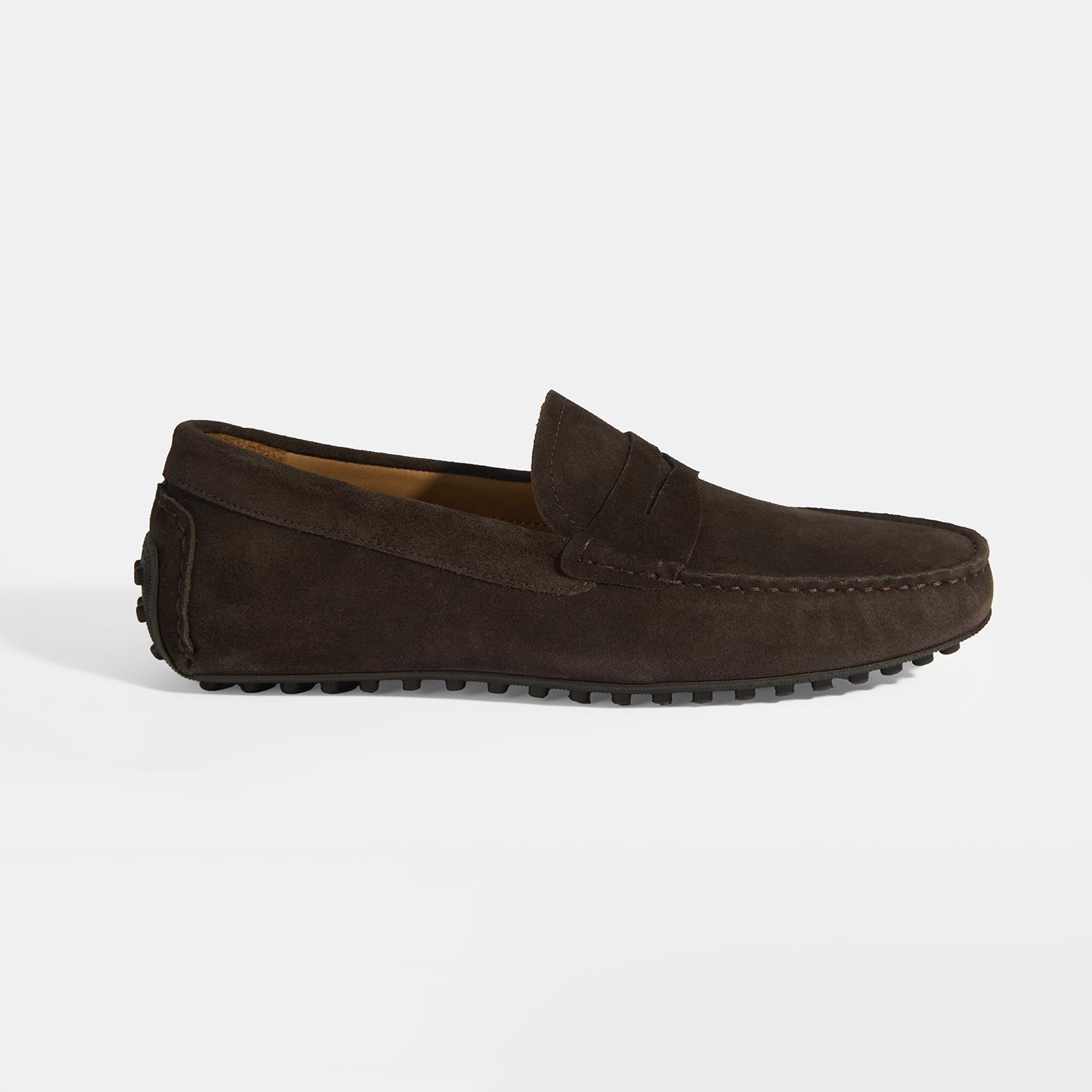 Erkek Kahve Slip-On Süet Loafer 2010054488010