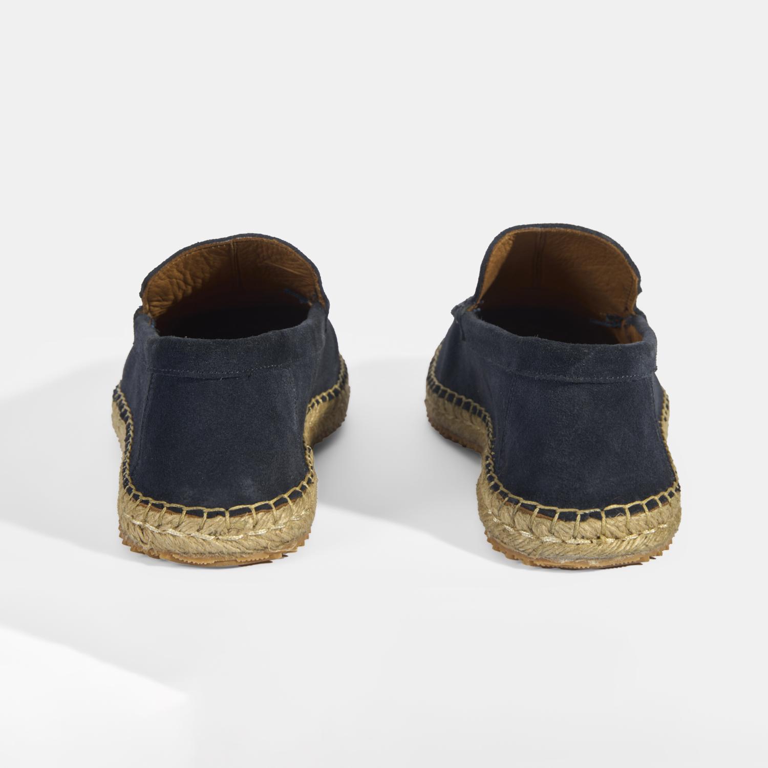 Erkek Lacivert Slip-On Süet Espadril 2010054318009
