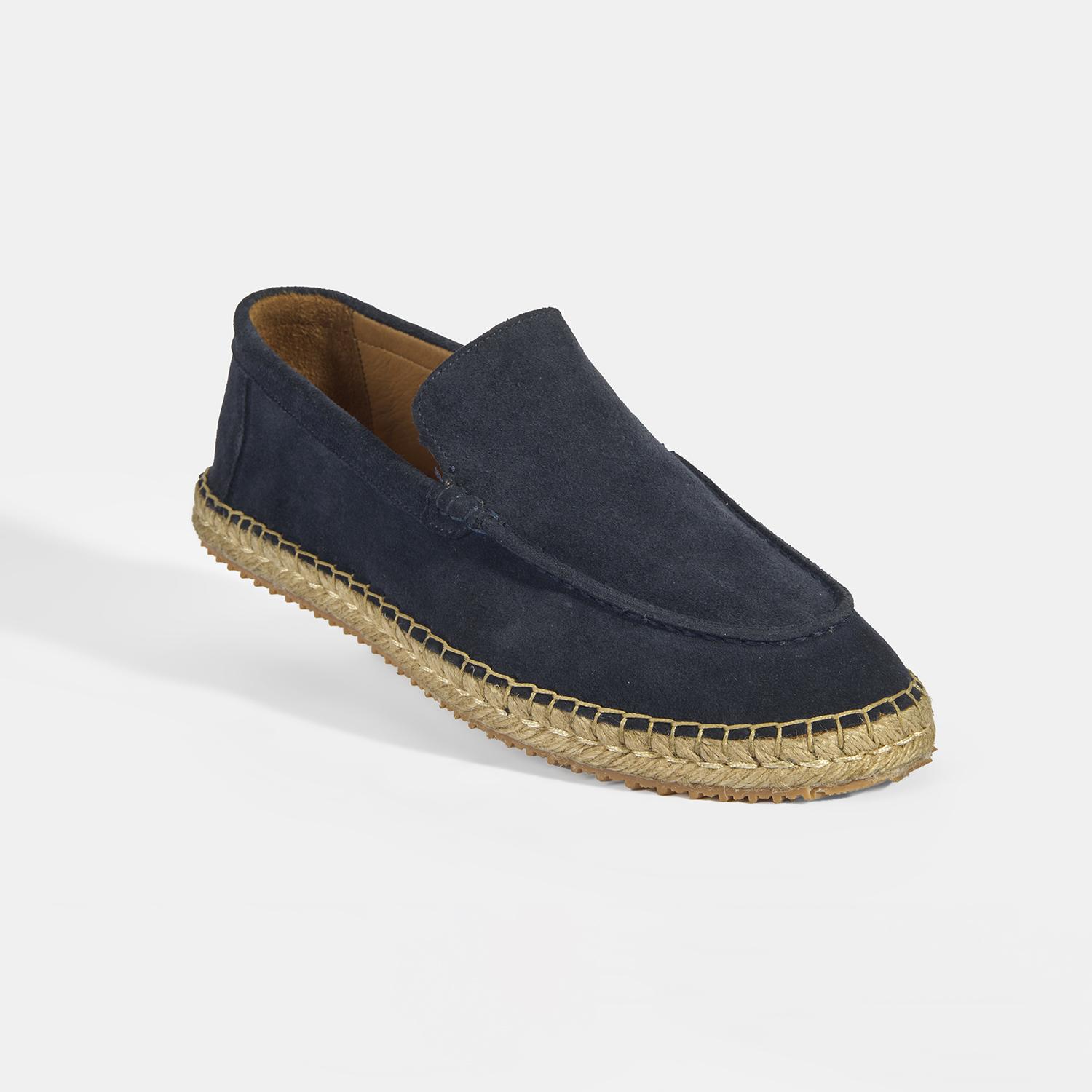 Erkek Lacivert Slip-On Süet Espadril 2010054318009