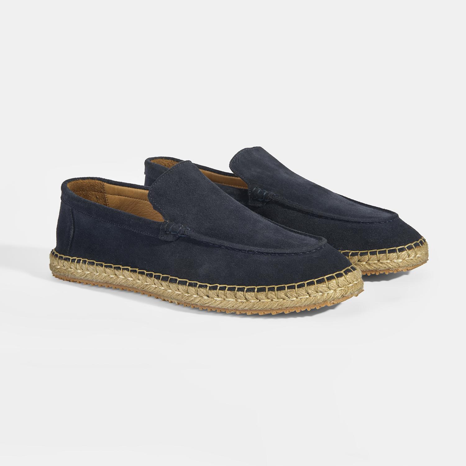 Erkek Lacivert Slip-On Süet Espadril 2010054318009