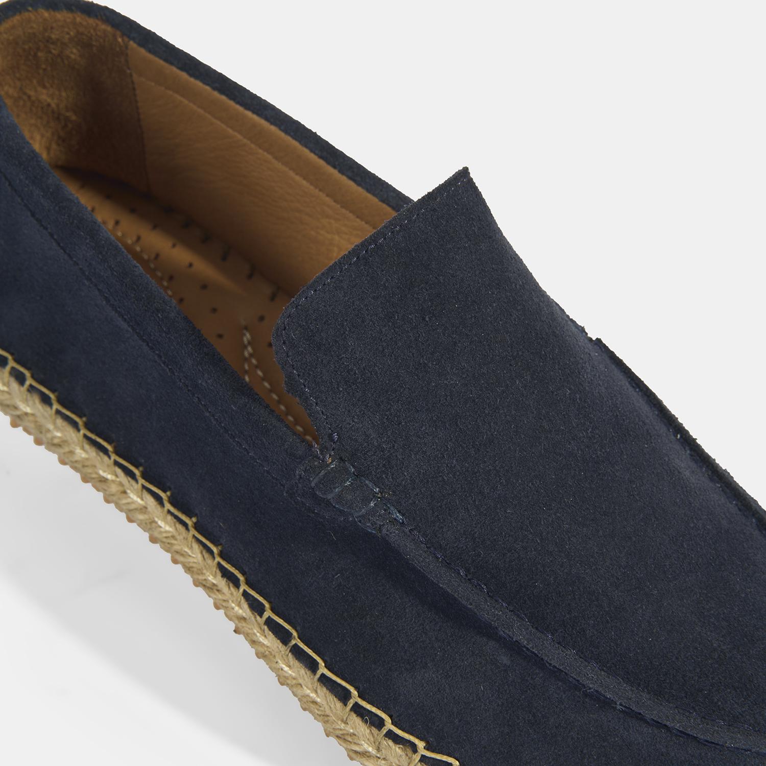 Erkek Lacivert Slip-On Süet Espadril 2010054318009