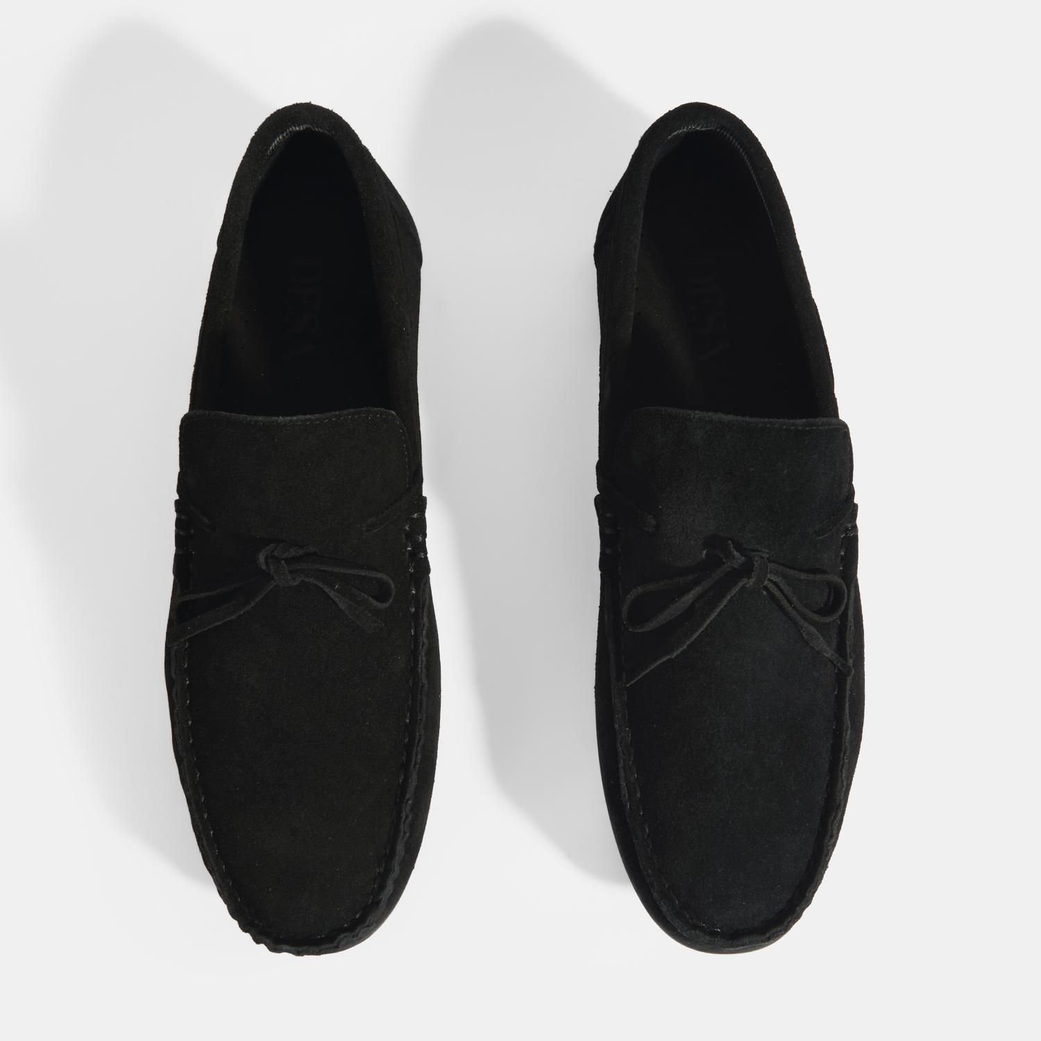 Calandra Siyah Erkek Bağcık Detaylı Slip-On Süet Loafer 2010054168003