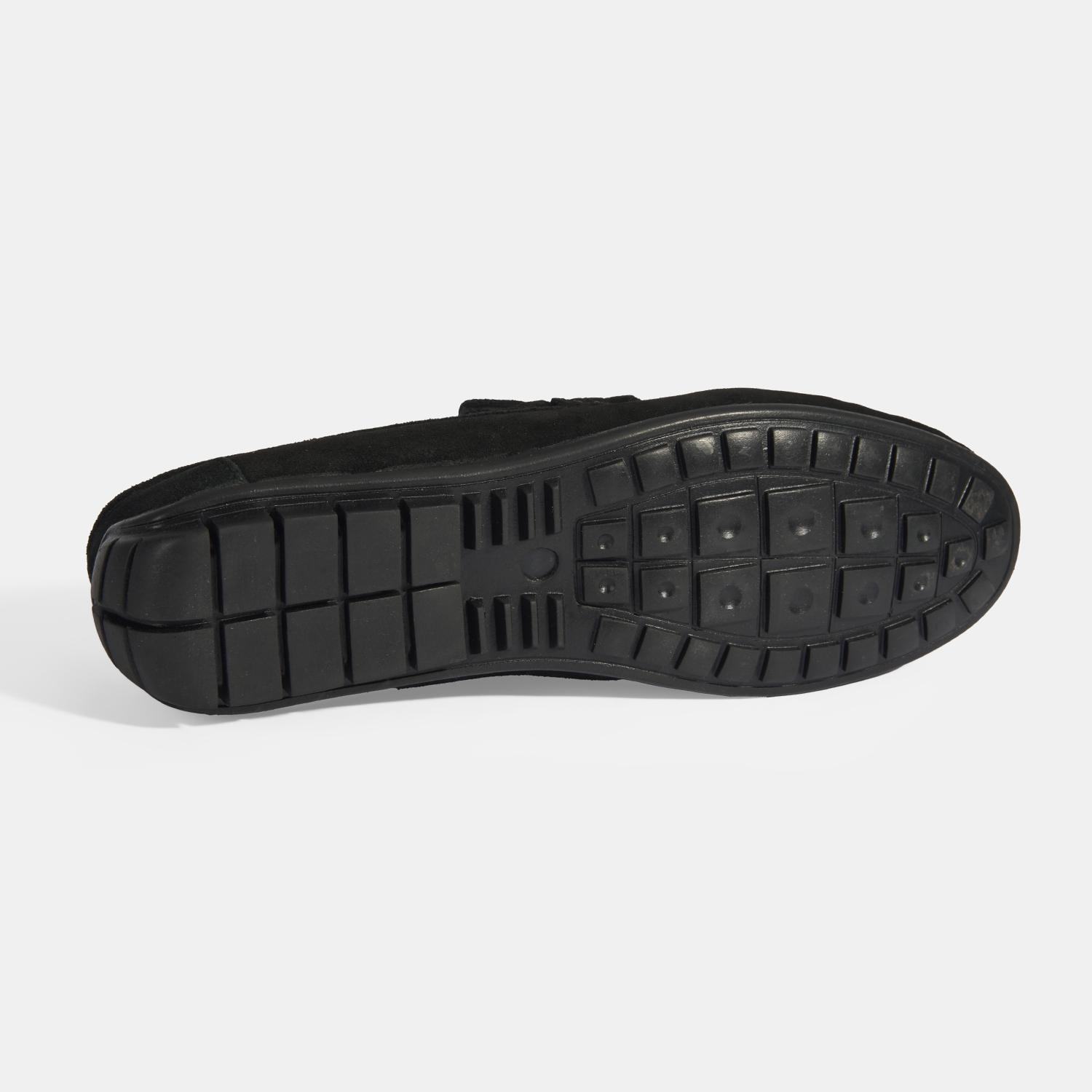 Calandra Siyah Erkek Bağcık Detaylı Slip-On Süet Loafer 2010054168003