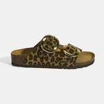 Leopar Kadın Toka Detaylı Süet Terlik 2010053973002