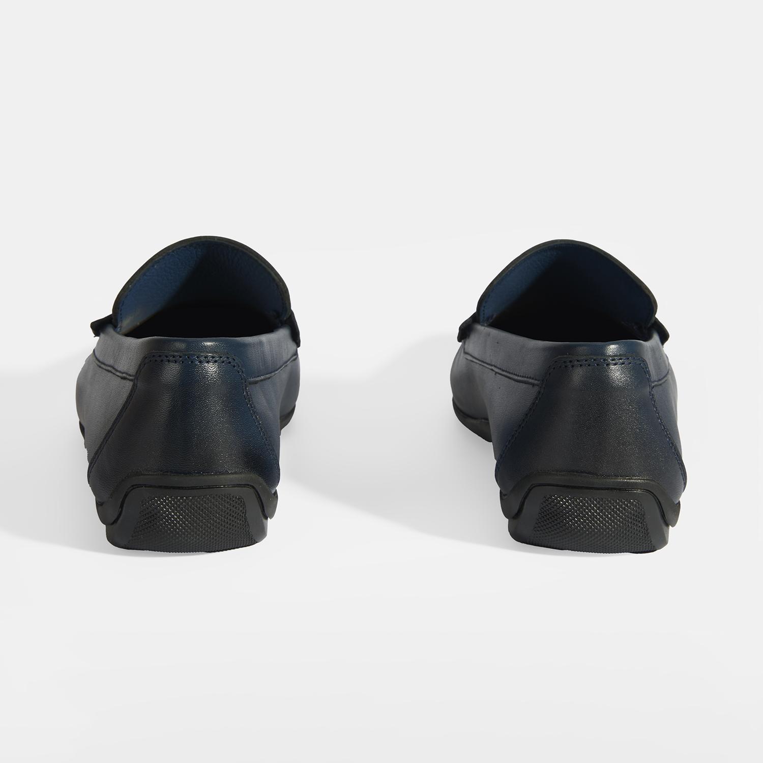 Jovian Lacivert Erkek Deri Slip-On Loafer 2010054114013