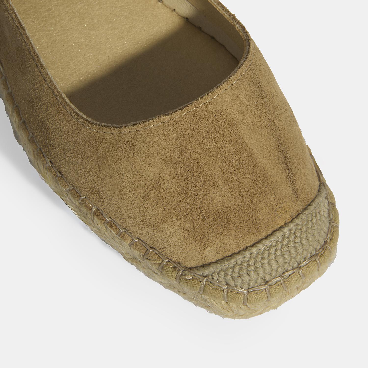Bej Kadın Toka Detaylı Süet Mary Jane Espadril 2010054116007