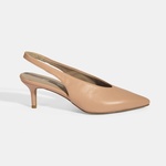 Kadın Pudra Slingback Deri Topuklu Ayakkabı 2010054314007