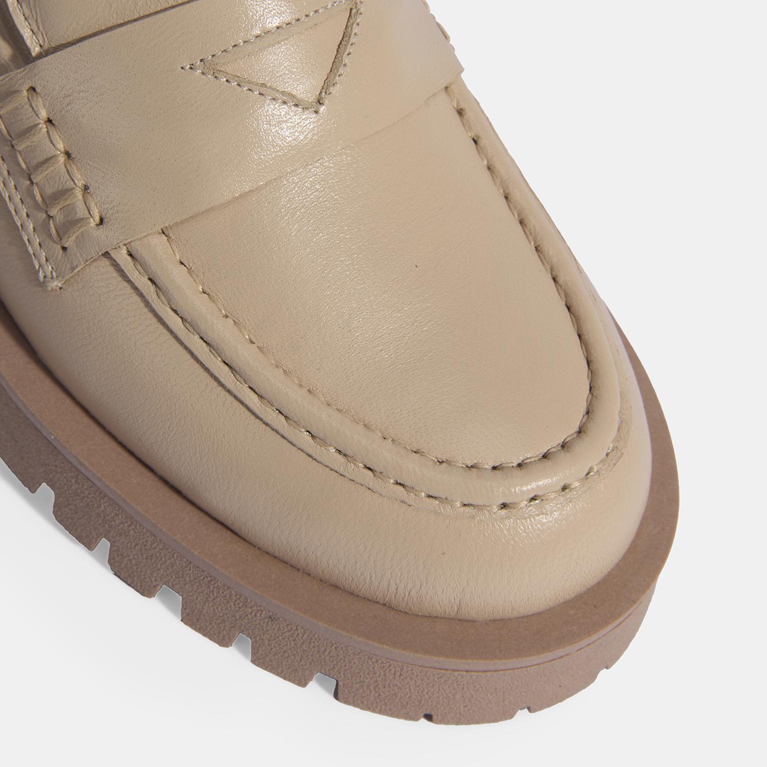 Kadın Taba Slip-On Deri Loafer 2010054476009