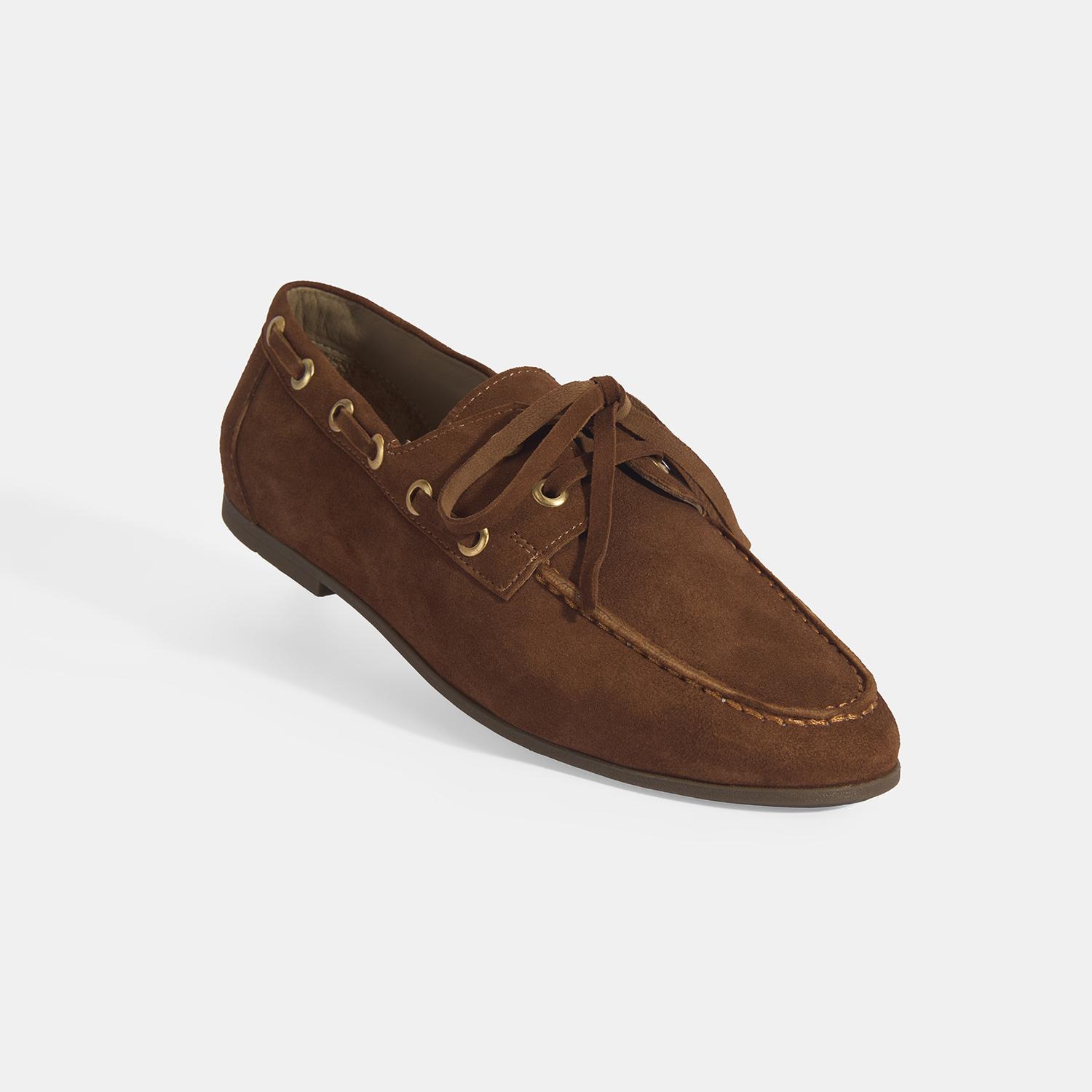 Limited Edition Kadın Taba Bağcık Detaylı Süet Loafer 2010054271002