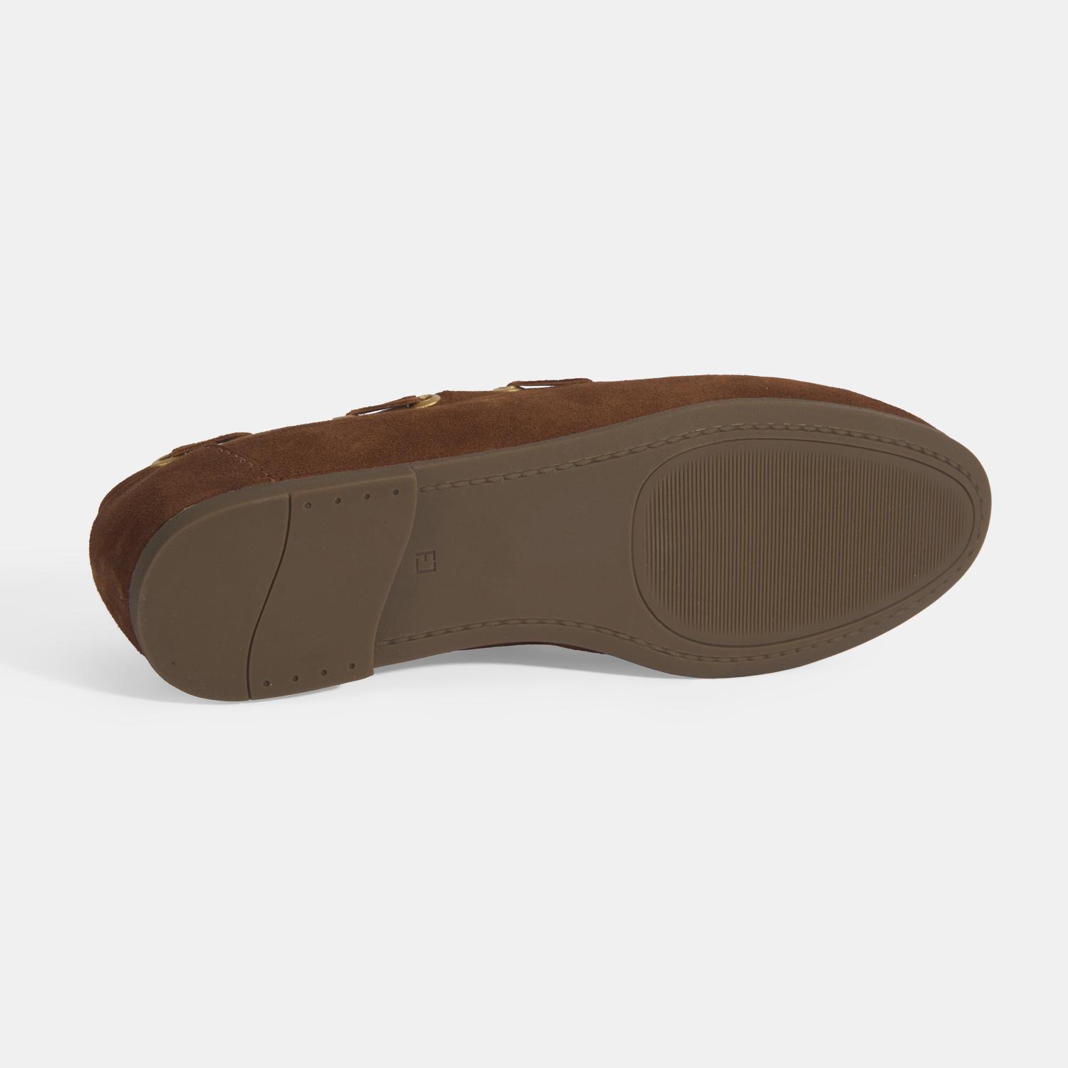 Limited Edition Kadın Taba Bağcık Detaylı Süet Loafer 2010054271002