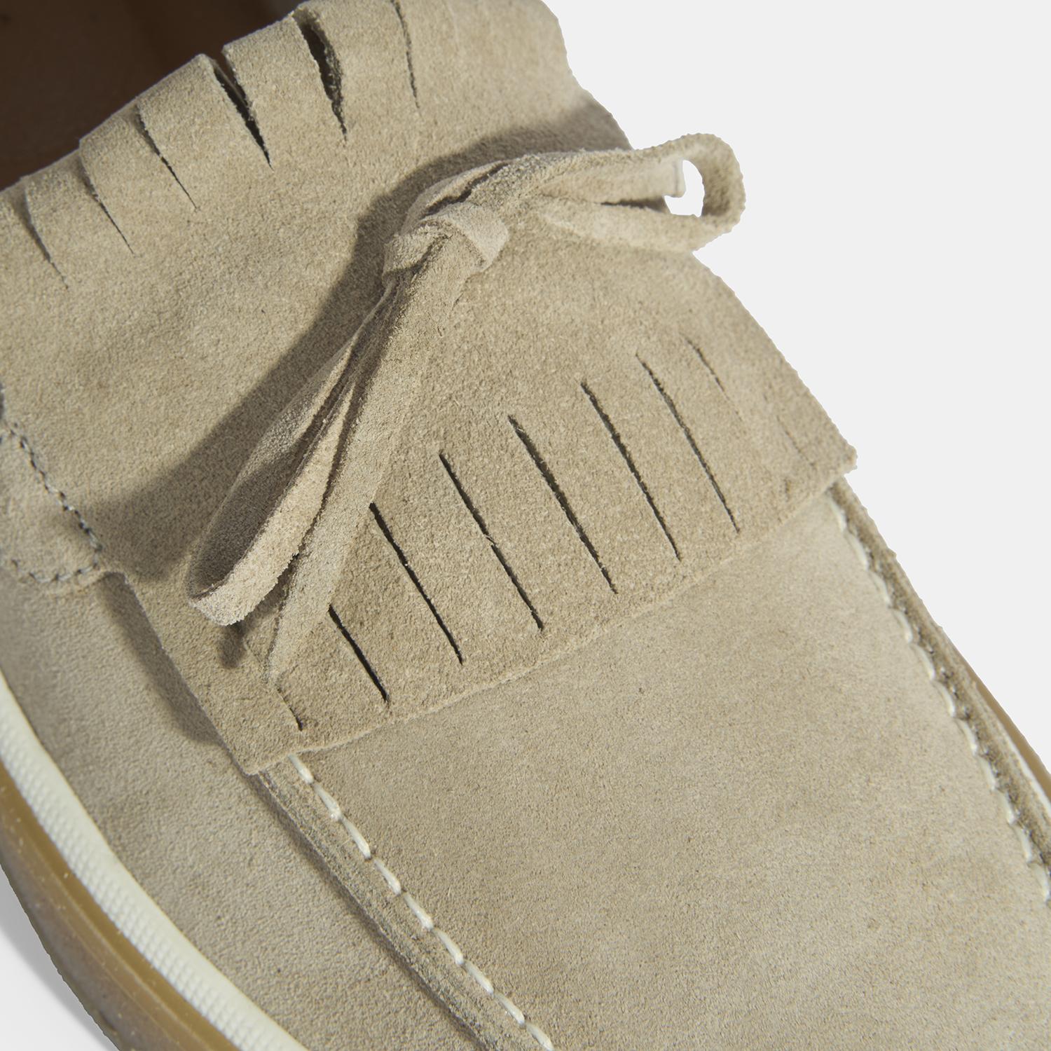 Erkek Bej Süet Püsküllü Loafer 2010054164003