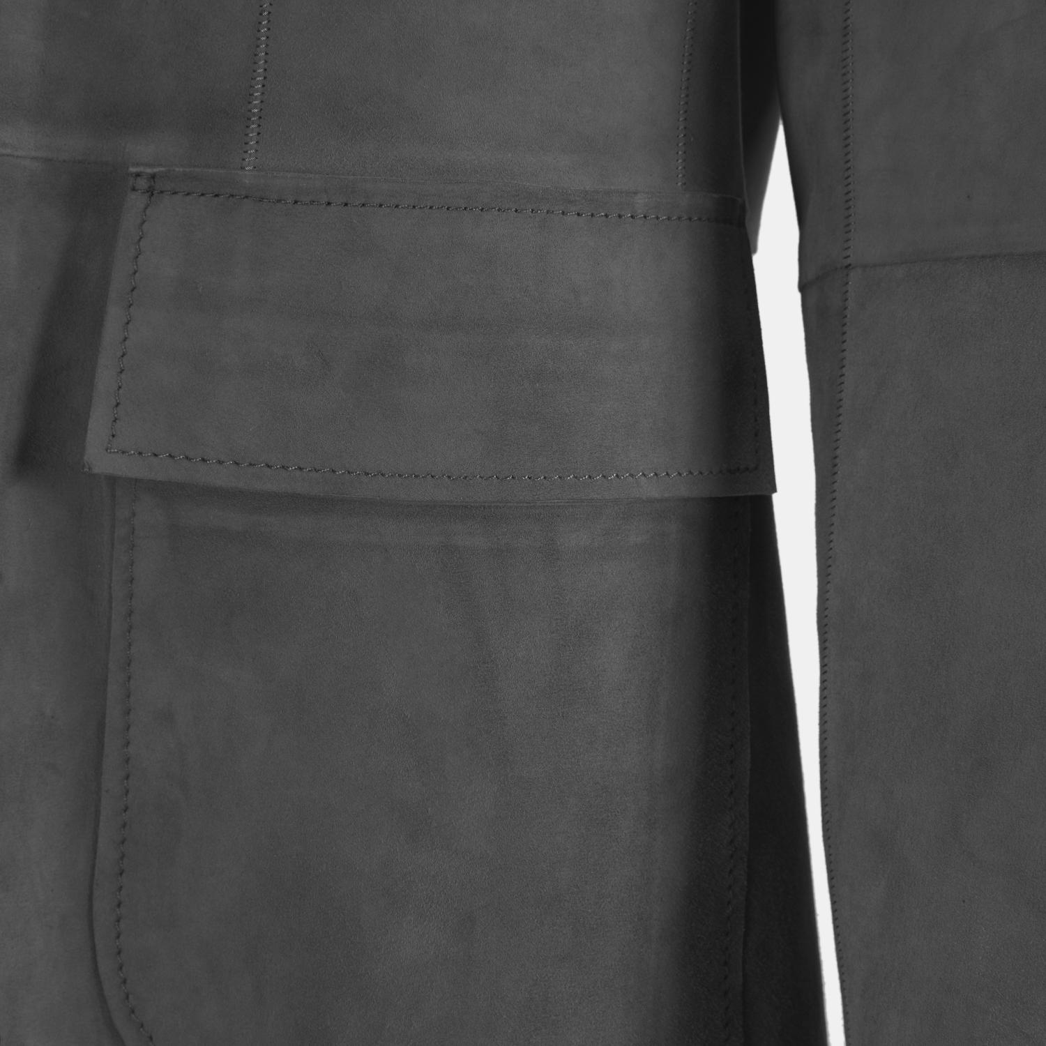 Erkek Gri Süet Blazer Ceket 1010039861004