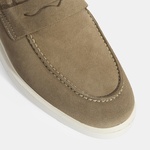 Erkek Bej Slip-On Süet Loafer 2010054177003