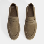 Erkek Bej Slip-On Süet Loafer 2010054177003