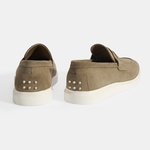 Erkek Bej Slip-On Süet Loafer 2010054177003