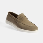 Erkek Bej Slip-On Süet Loafer 2010054177003