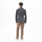 Erkek Gri Süet Blazer Ceket 1010039861004