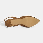 Kadın Taba Slingback Süet Topuklu Ayakkabı 2010054325007