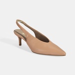 Kadın Pudra Slingback Deri Topuklu Ayakkabı 2010054314007