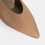 Kadın Pudra Slingback Deri Topuklu Ayakkabı 2010054314007