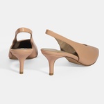 Kadın Pudra Slingback Deri Topuklu Ayakkabı 2010054314007