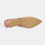 Kadın Pudra Slingback Deri Topuklu Ayakkabı 2010054314007