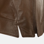 Kadın Taba Deri Biker Ceket 1010039902006
