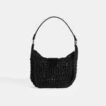 Kadın Siyah Monogram Logolu Omuz Çantası 1010039735001