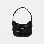 Kadın Siyah Monogram Logolu Omuz Çantası 1010039735001